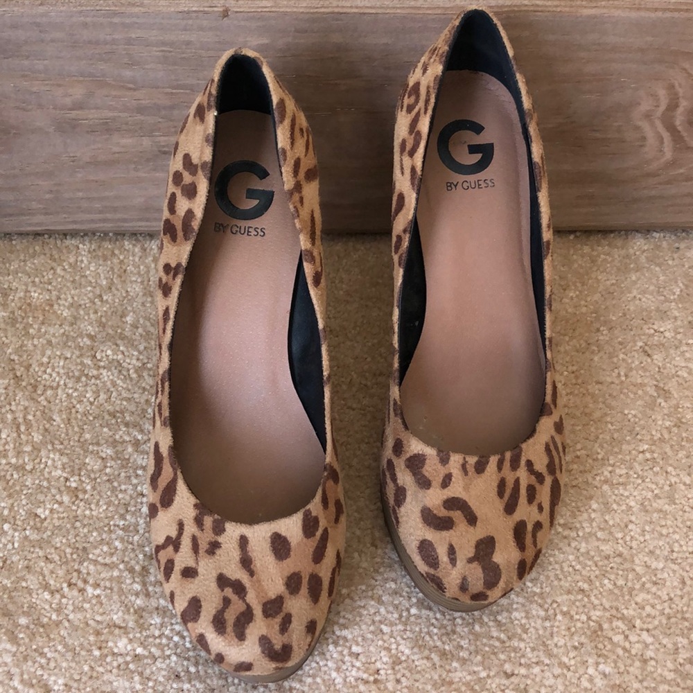 Guess Leopard Print High Heels Size 8 - image 1